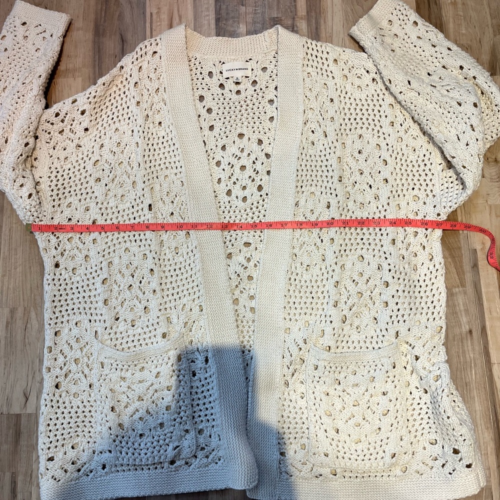 Lucky Brand Mixed Stitch Cardigan - Picture 5 of 10